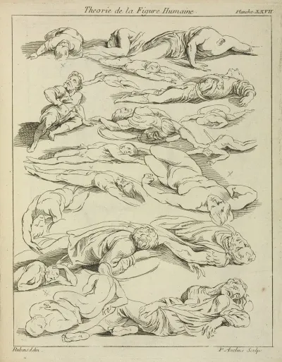 Several Figures In Prone And Supine Positions