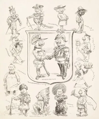 Several Portraits Of The Same Man And How He Would Be Dressed To Fit The Predominant Ethnic Groups In Different Parts Of The Country