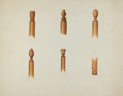 Shaker Chair Finials And Ball Socket Foot