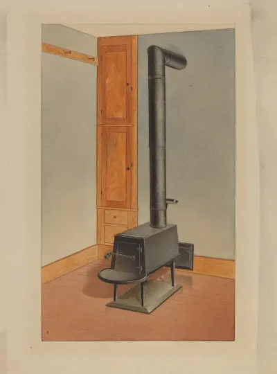 Shaker Stove Built In Closet