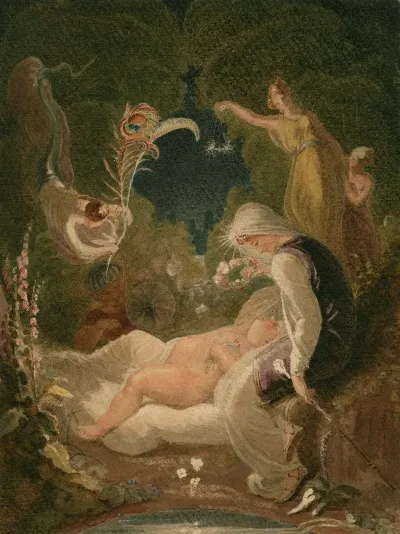 Shakespeare The Infant Surrounded By Sprites And Muses