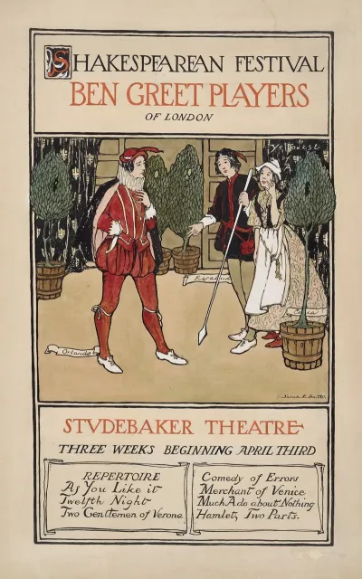 Shakespearean Festival Ben Greet Players Of London Studebaker Theater
