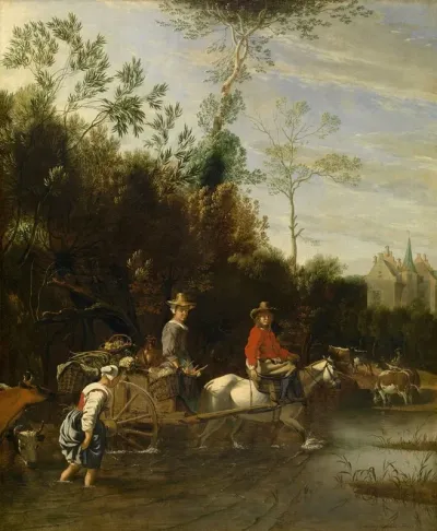 Shallow Water Near A Castle