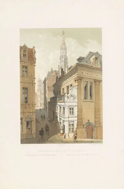 Shambles And Tower Of The Town Hall Brussels