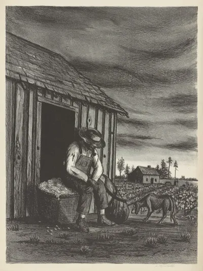Sharecropper With Dog