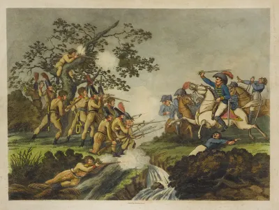 Sharp Shooters Attacked By Cavalry