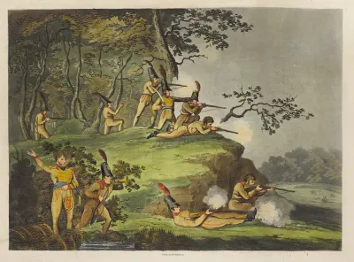 Sharp Shooters Firing In Ambush
