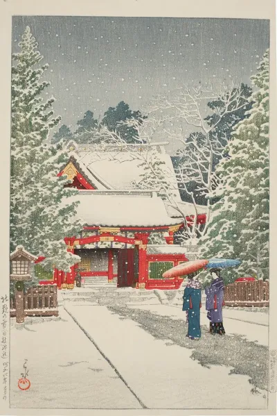 Shato No Yuki Hie Jinja Snow At Hie Shrine