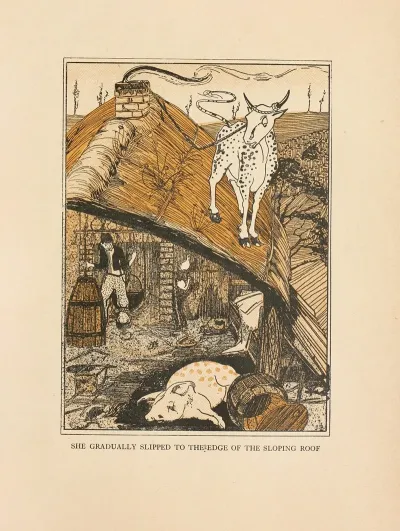 She Gradually Slipped To The Edge Of The Sloping Roof