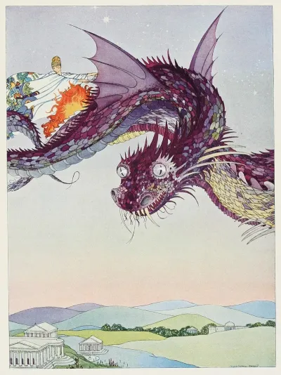 She Whipped Up The Snakes And Ascended High Over The City