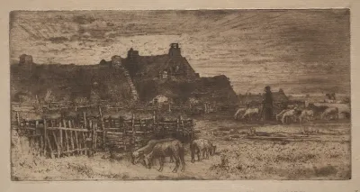 Sheepfold Sunset 1881