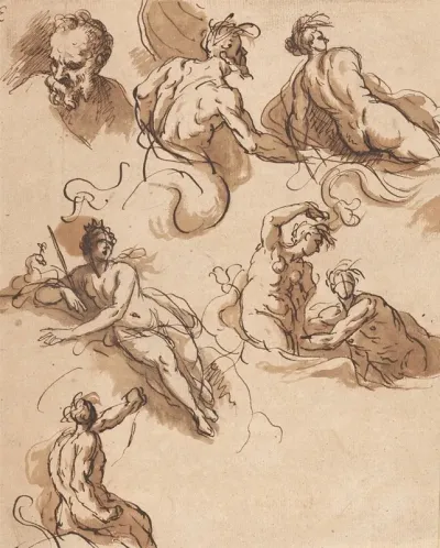 Sheet Of Classical Figure Studies