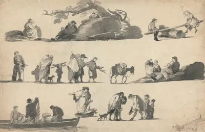 Sheet Of Figure Sketches