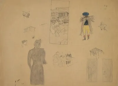 Sheet Of Studies For Le Jardin Public