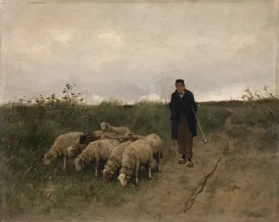 Shepherd And Sheep