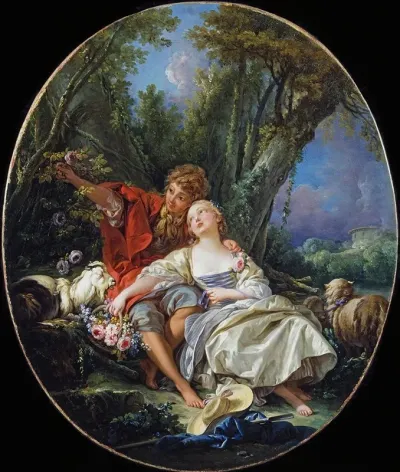 Shepherd And Shepherdess Reposing