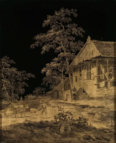 Shepherd At A Farmstead