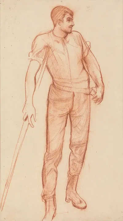 Shepherd Resting And Conversing