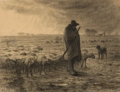 Shepherd Returning With His Flock 2