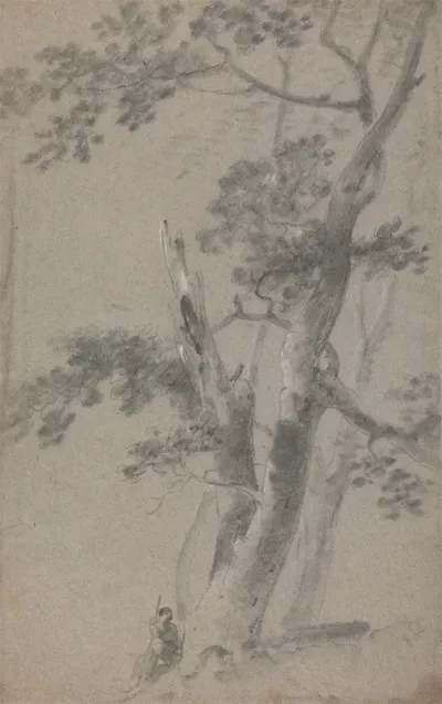 Shepherd Seated Under A Tree