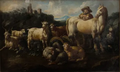 Shepherd With Animals