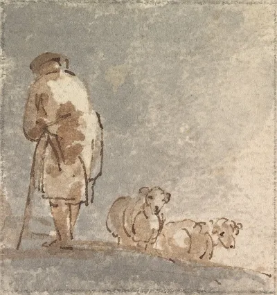 Shepherd With Sheep 2