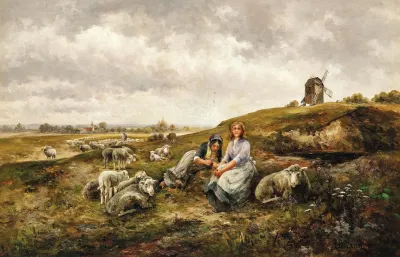 Shepherdesses Before The City Gates