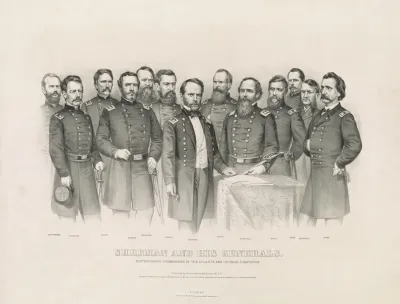 Sherman And His Generals Distinguished Commanders In The Atlanta And Georgia Campaigns