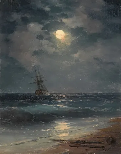 Ship By Moonlight