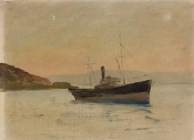 Ship On The Black Sea From The Journey To Constantinople