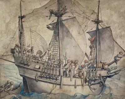 Ship With Revelling Sailors Lansquenets And A Sutleress