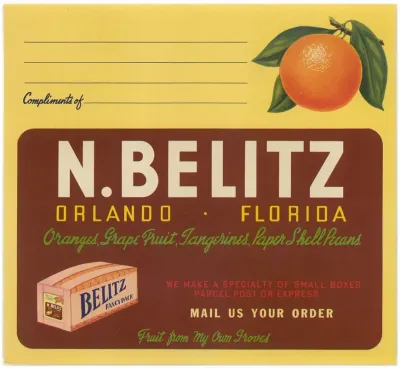 Shipping Label For N Belitz Fancy Pack