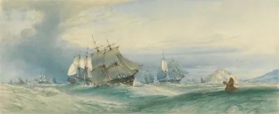 Shipping Off St Michaels Mount Cornwall