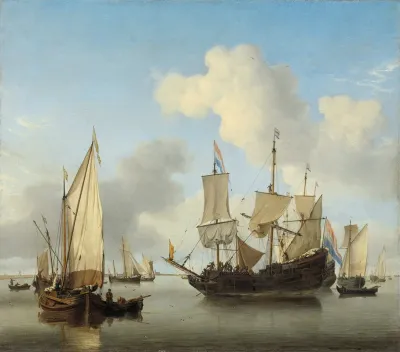 Ships At Anchor On The Coast