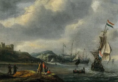 Ships Entering A Harbour
