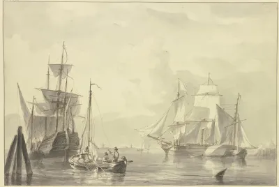 Ships On A Calm Sea