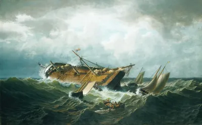 Shipwreck Off Nantucket Wreck Off Nantucket After A Storm