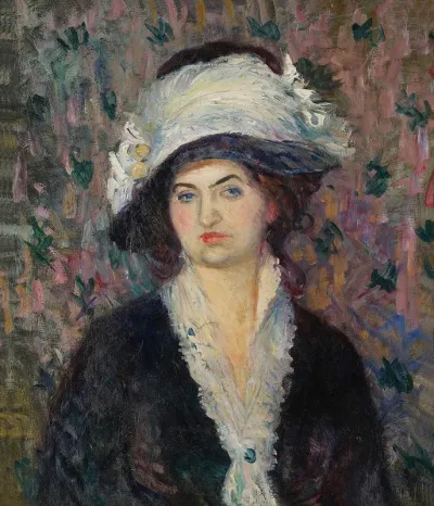 Shop Lady Woman In A Feathered Hat
