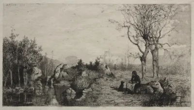 Shore Of A Stream At Rossillon