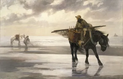 Shrimpers At Nieuwpoort