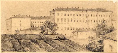 Siberian Cadet Corps In Omsk As Viewed From The Irtysh River