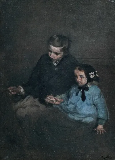 Siblings Holding Hands