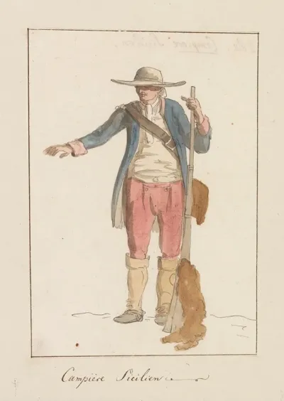 Sicileense Man In Plaatselijk Klederdracht