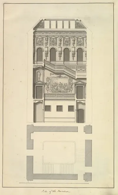 Side Of The Staircase Houghton Hall Norfolk Elevation