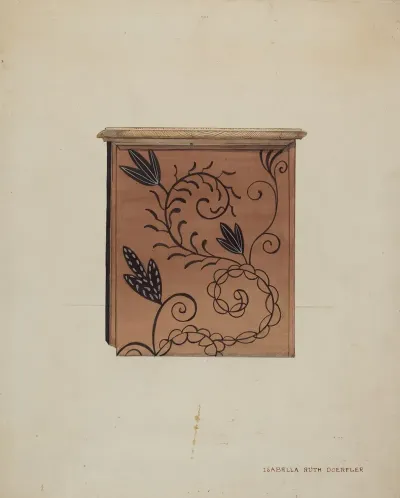 Side View Of Guilford Painted Chest
