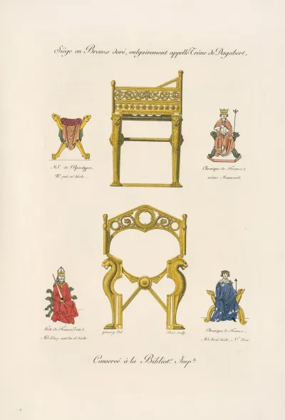 Siege En Bronze Dore Vulgairement Appelle Trone Dagobert
