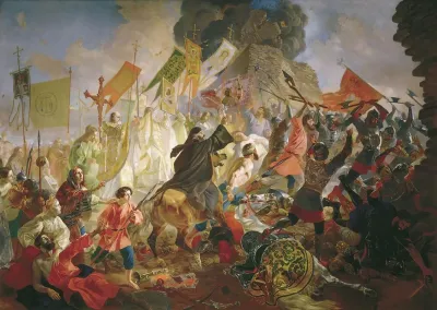 Siege Of Pskov By Polish King Stefan Batory