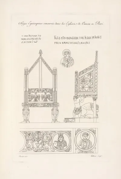 Sieges Episcopaux Conserves Dans Les Eglises De Canosa Et Bari