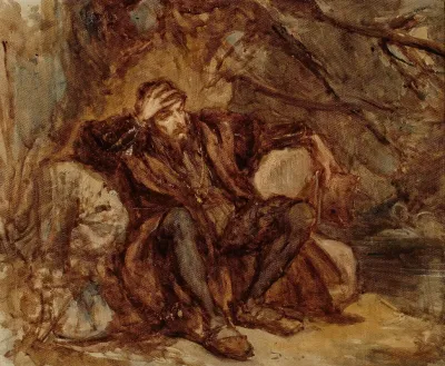 Sigismund Augustus In The Vilnius Garden Sketch