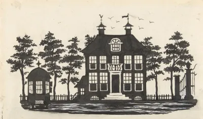 Silhouet Van Een Huis